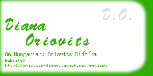 diana oriovits business card